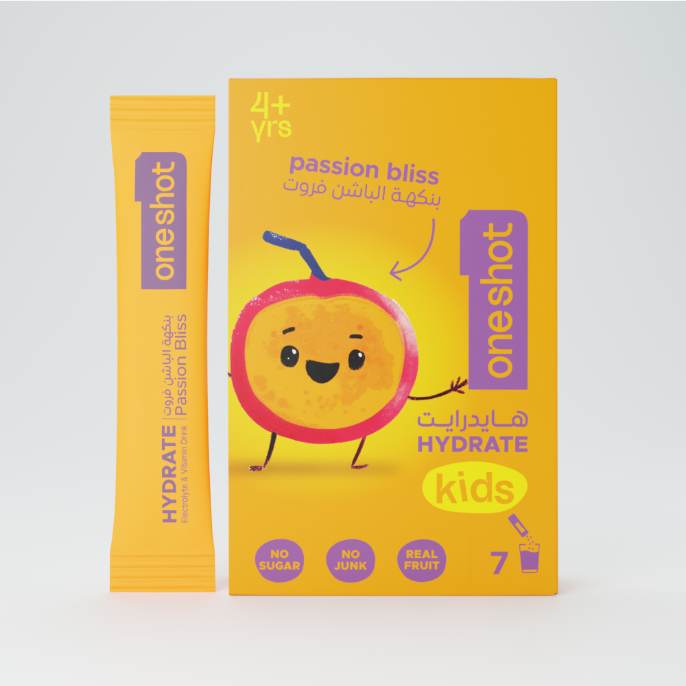 oneshot Hydrate premium electrolyte powder sticks – hydration drink mix with all 6 essential electrolytes, 4 vitamins, zinc. Zero sugar, no junk, no artificial additives. Healthy lifestyle drink with natural color, flavoring, and great taste! Safe for your kids 4 years+