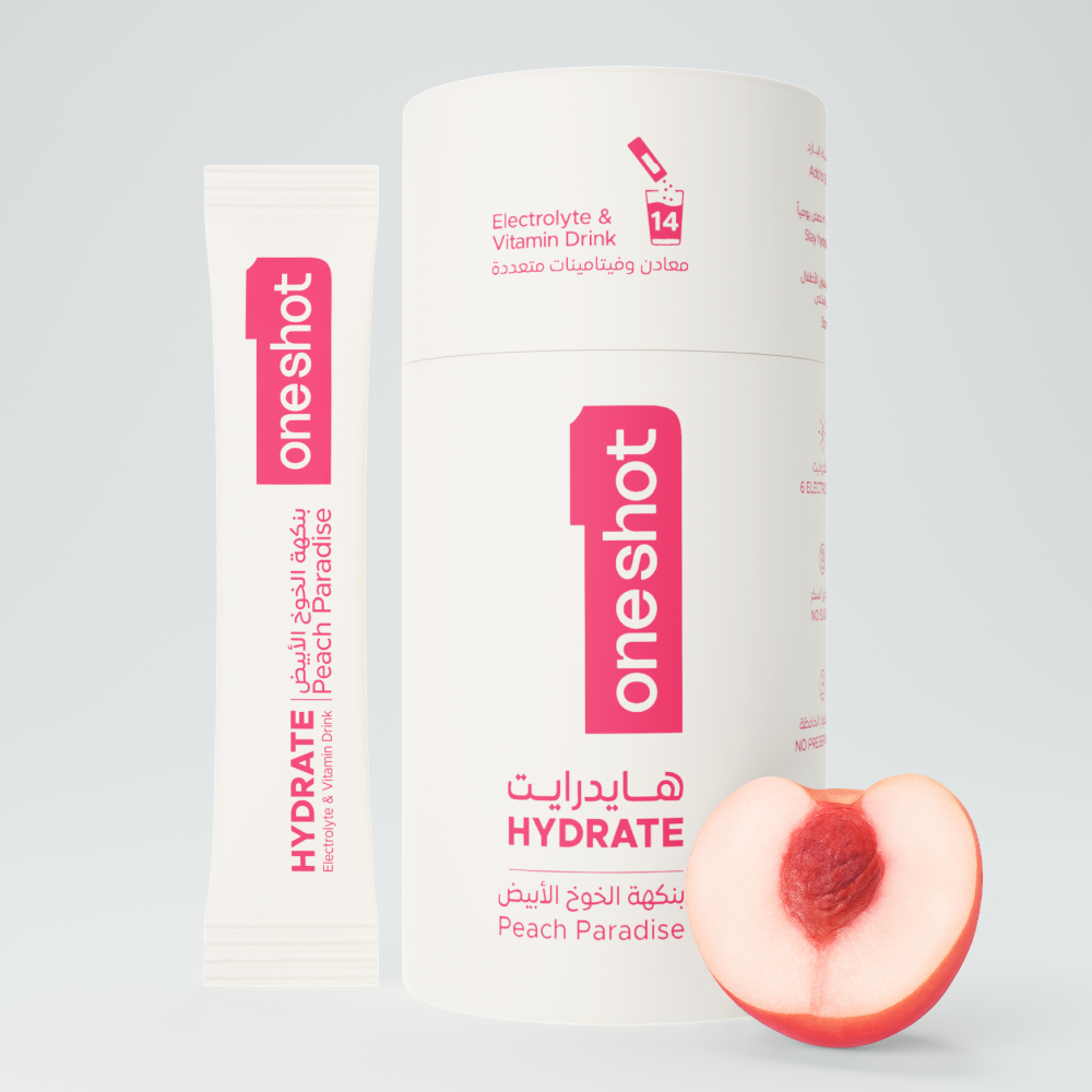 oneshot Hydrate premium electrolyte powder sticks – hydration drink mix with all 6 essential electrolytes, 4 vitamins, zinc. Zero sugar, no junk, no artificial additives. Healthy lifestyle drink with natural color, flavoring, and great taste!