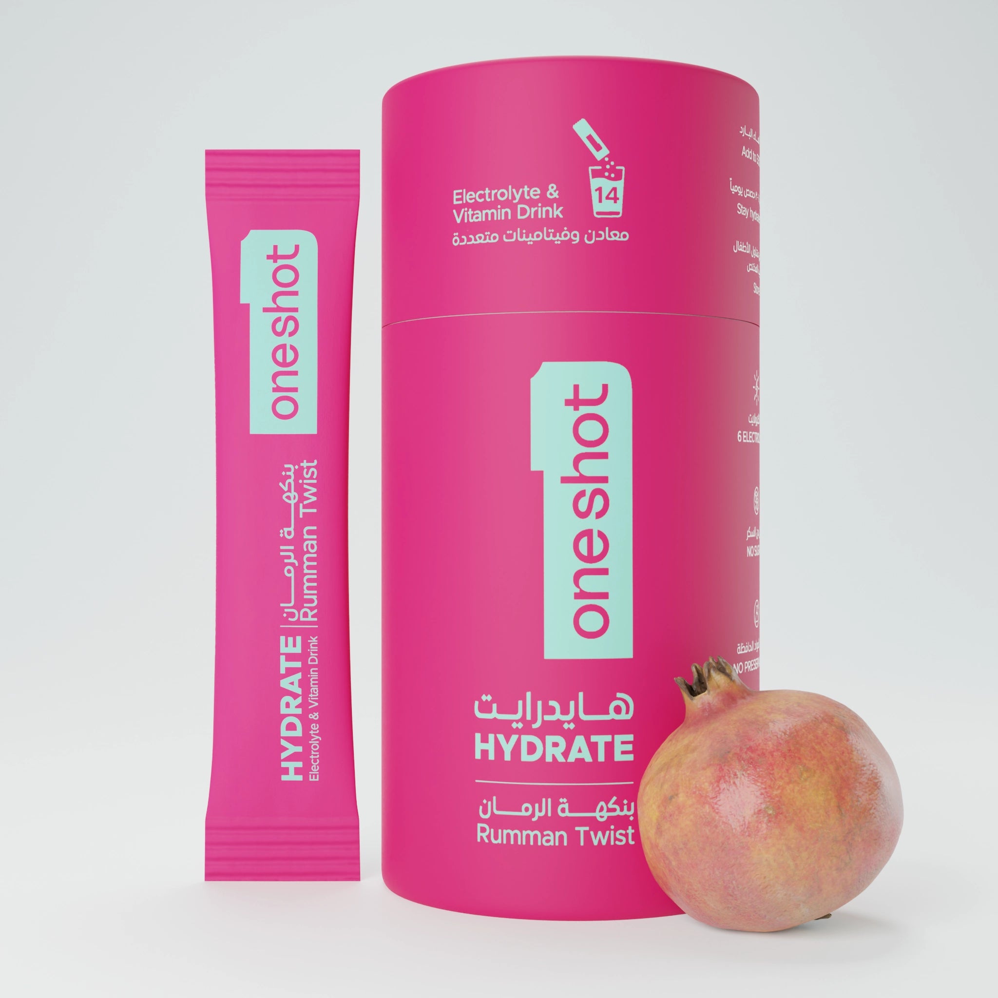 oneshot Hydrate premium electrolyte powder sticks – hydration drink mix with all 6 essential electrolytes, 4 vitamins, zinc. Zero sugar, no junk, no artificial additives. Healthy lifestyle drink with natural color, flavoring, and great taste!