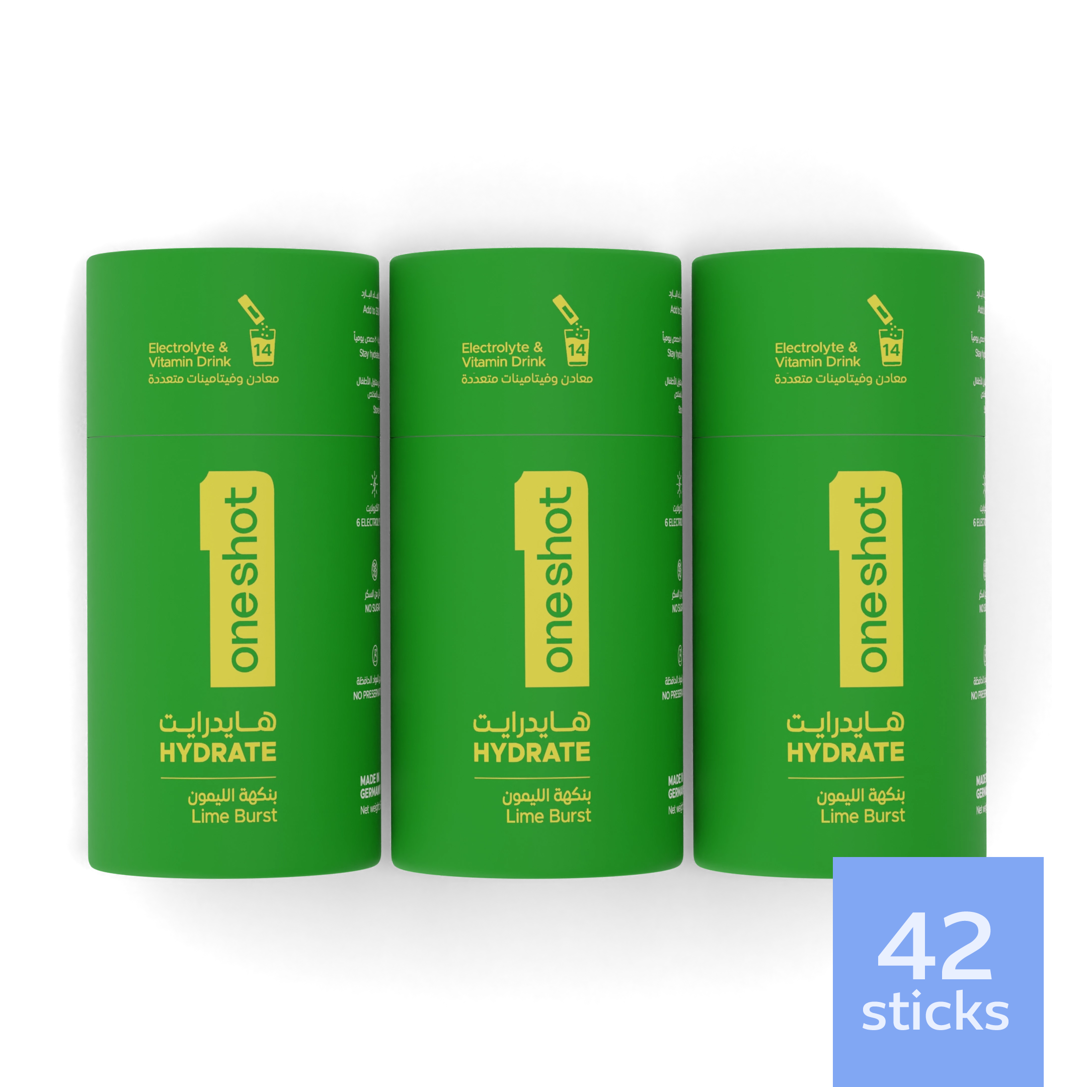 oneshot Hydrate premium electrolyte powder sticks – hydration drink mix with all 6 essential electrolytes, 4 vitamins, zinc. Zero sugar, no junk, no artificial additives. Healthy lifestyle drink with natural color, flavoring, and great taste!