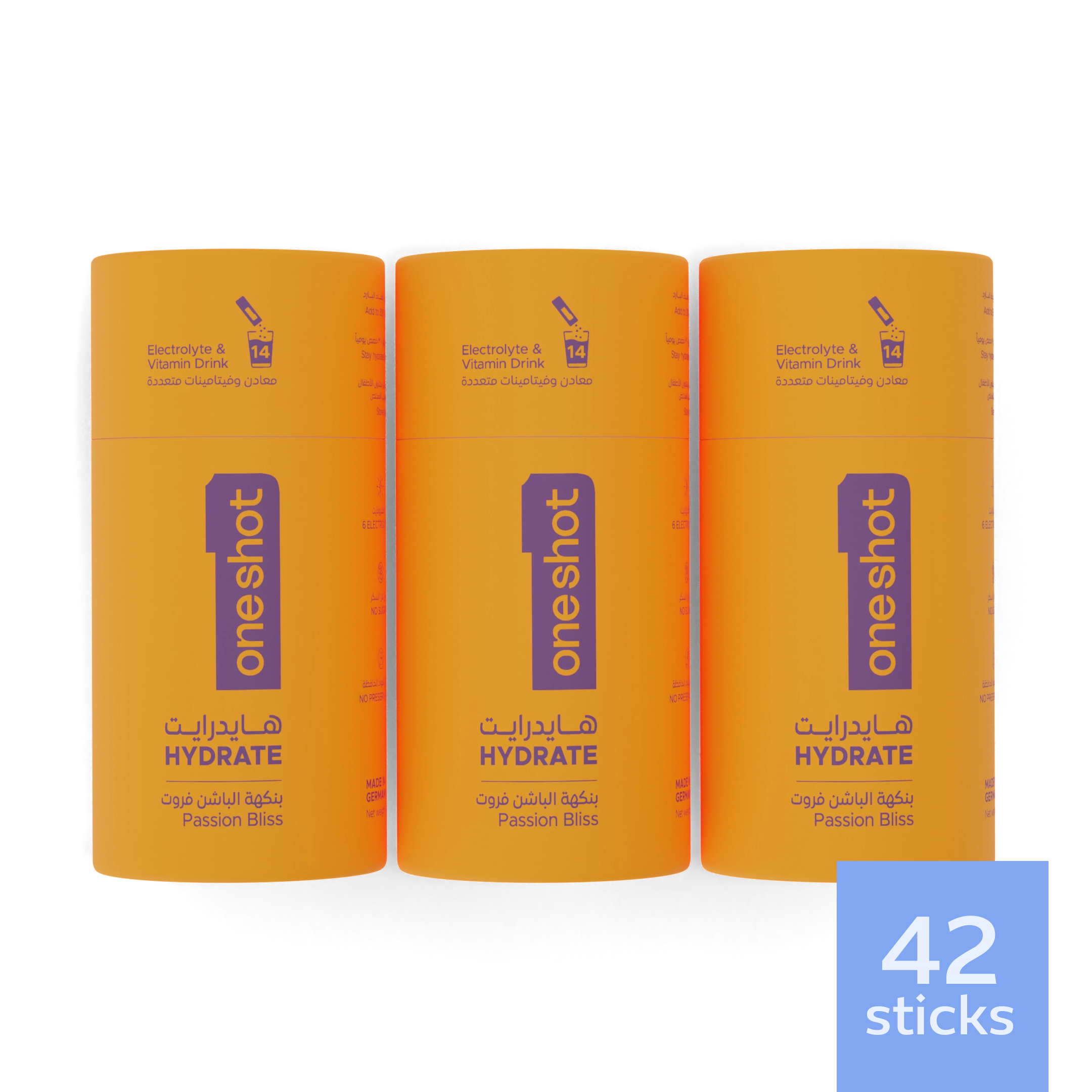 oneshot Hydrate premium electrolyte powder sticks – hydration drink mix with all 6 essential electrolytes, 4 vitamins, zinc. Zero sugar, no junk, no artificial additives. Healthy lifestyle drink with natural color, flavoring, and great taste!