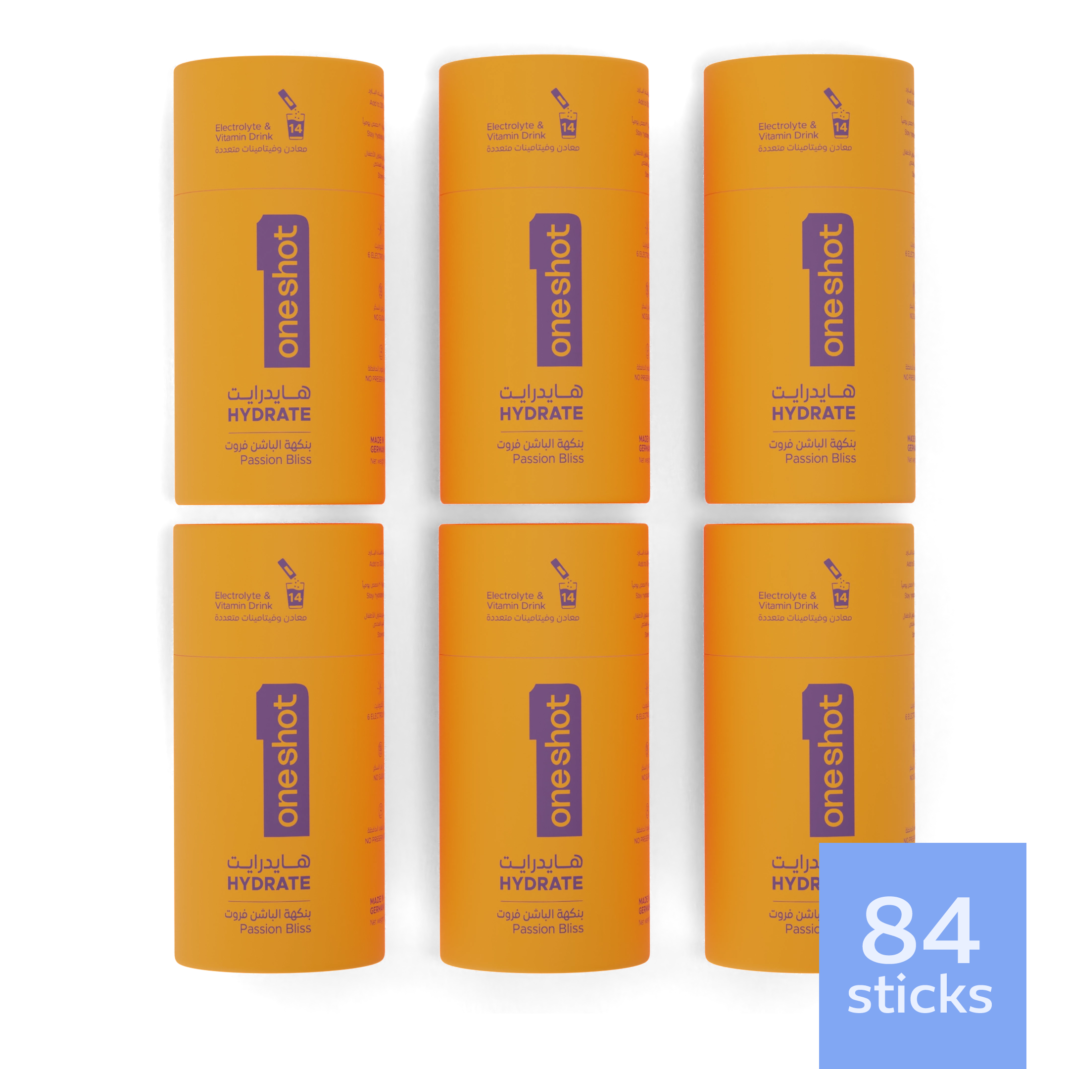 oneshot Hydrate premium electrolyte powder sticks – hydration drink mix with all 6 essential electrolytes, 4 vitamins, zinc. Zero sugar, no junk, no artificial additives. Healthy lifestyle drink with natural color, flavoring, and great taste!